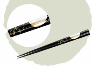 輪島塗 筷子 宵待月 [22.5cm]