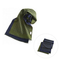 GUCCI 3912464g200 Scarf (Navy x Dark Green) / Unisex 