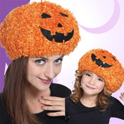 Halloween Pumpkin Afro 