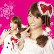 水晶红色蝴蝶结发夹