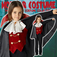 Vampire Boy for Kids, Button, 120cm / Party Costume