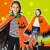 萬聖節南瓜披風 Kids 扣式/ 扮裝服飾