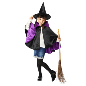 HW 2 color reversible mantle kids purple button/cosplay goods,costume