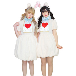 HW 毛茸茸動物裝 白兔/ 角色扮演道具, 服裝