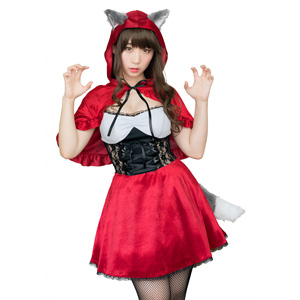 HW レディアニマル 赤ずきん x 狼/ コスプレグッズ, 衣装