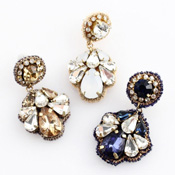 MAYGLOBE by Tribaluxe, Bijoux Motif Embroidered Earrings 