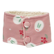 Kurochiku Japanese Pattern Fleece Neck-Warmer, Rabbit & Southern Sky, Pink 