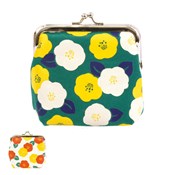 Kurochiku Imadoki Clasp Pouch w/Gusset, Camellia 