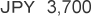 JPY 3,700