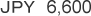 JPY 6,600