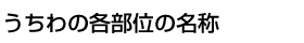 うちわの各部位の名称